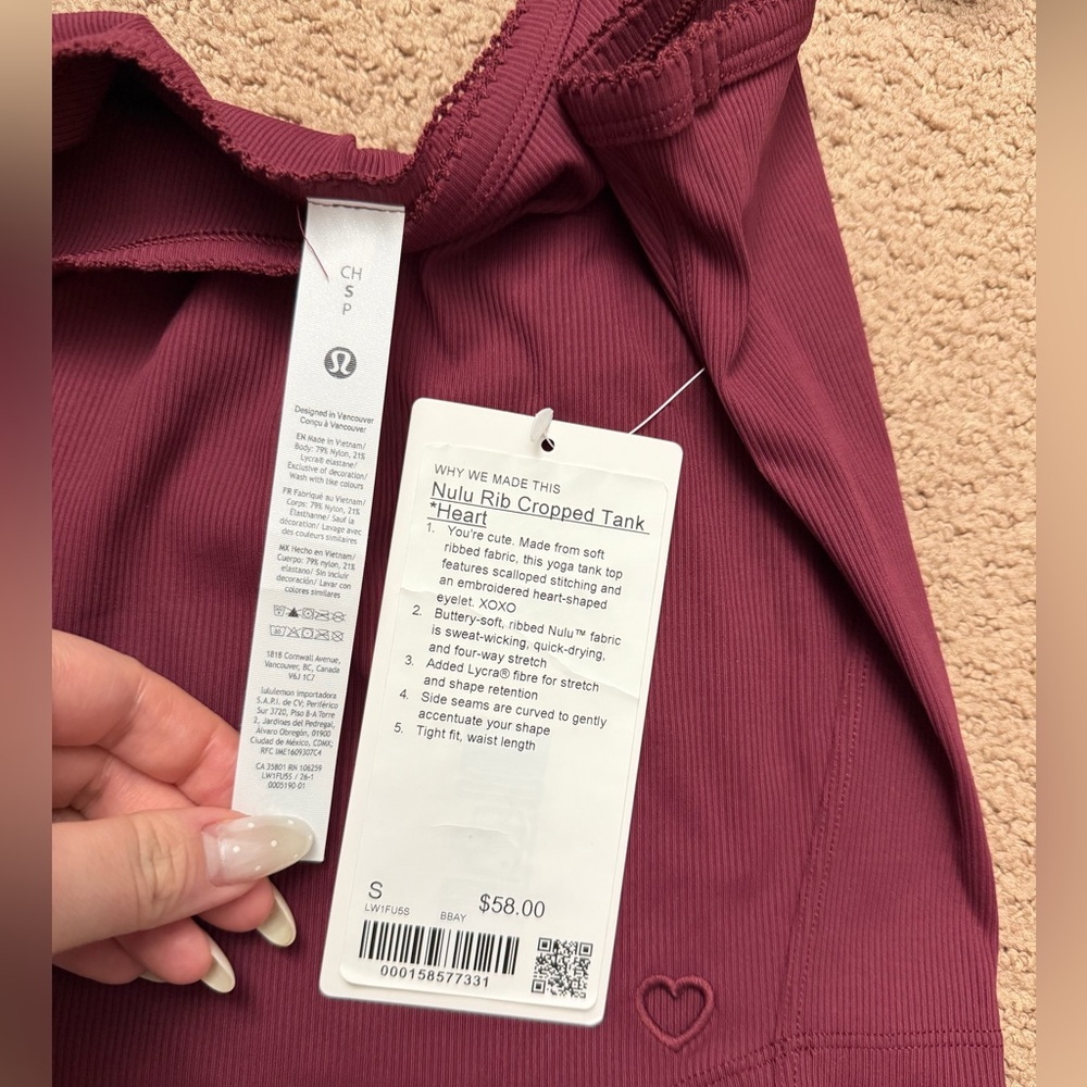 lululemon athletica Ribbed Tank Top in Burgundy - Picture 5 of 5